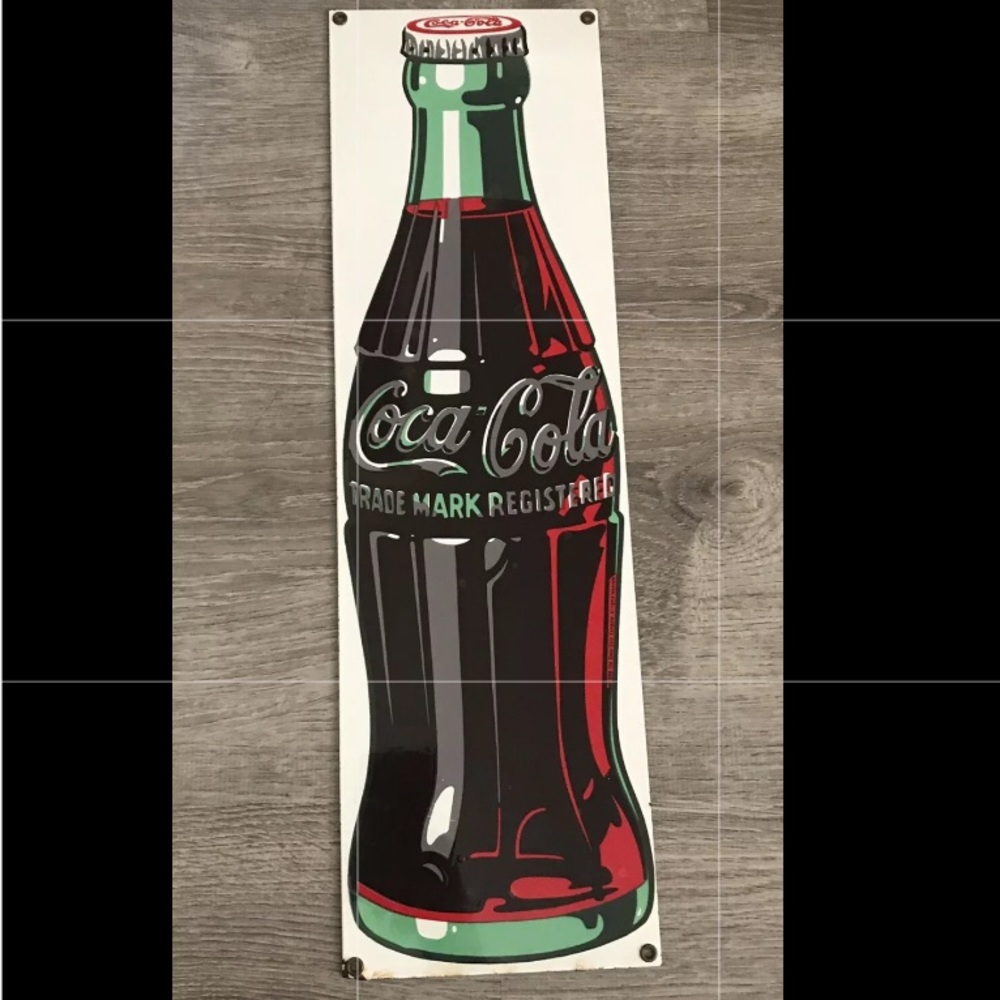 CokeBottlePorcelainEnameled Repo Sign Ande Rooney